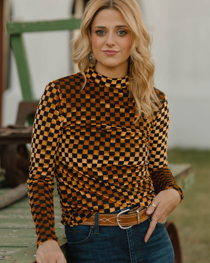 Pep Rally Velvet Mesh Gold/Black