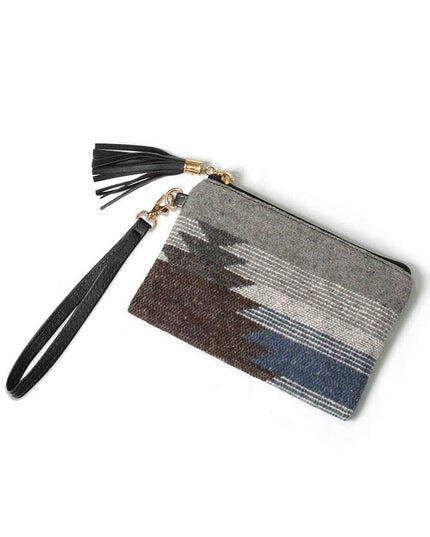 Western Print Pouch Bag with Wristlet