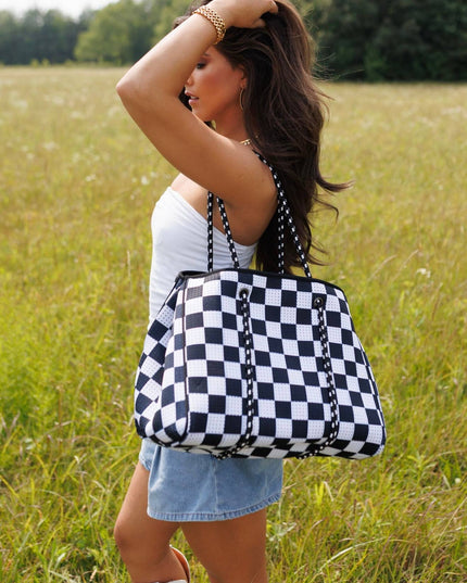 Large Tote in Checkerboard
