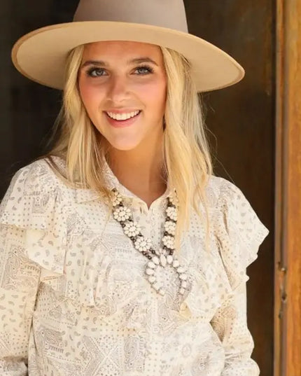 Squash Blossom Necklace, Cream
