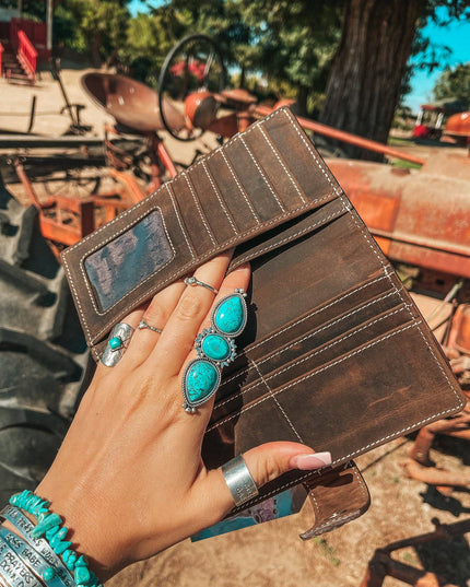 The Lancaster Cowhide Leather Tooled Wallet