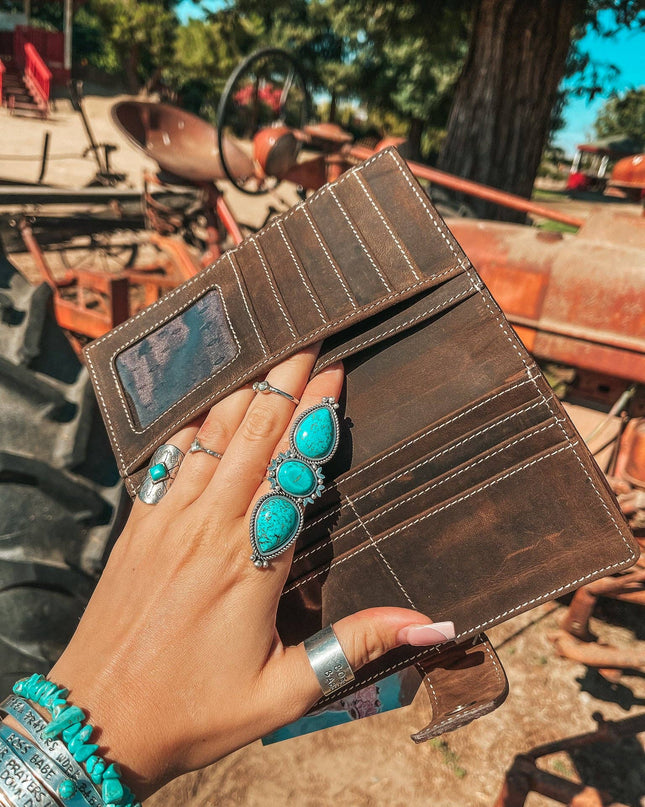 The Lancaster Cowhide Leather Tooled Wallet