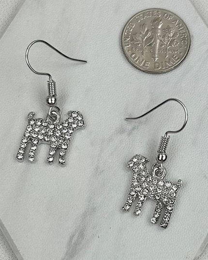 ERS230814-12       Clear Crystal goat Earrings