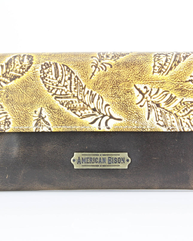 Women’s Brown Leaf Embossed Clutch ABLW 18-2544