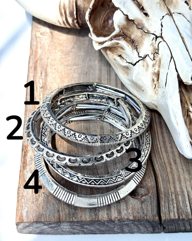 Western Style Aztec Pattern Stretch Bracelet