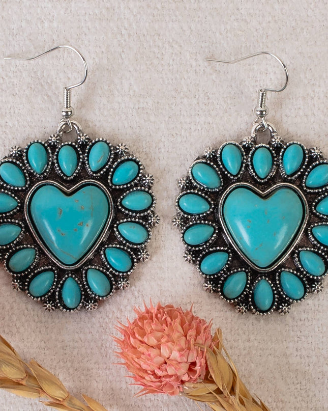 Squash Blossom Heart Earrings