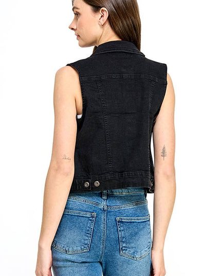 Women's Spandex Denim Vest