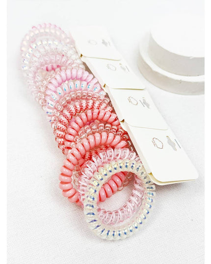 Mix of Pink Shades Spiral Hair Ties