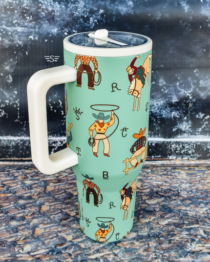 Life of a Cowboy Flip Lid Tumbler