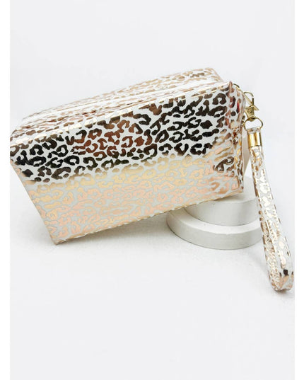 Waterproof Fabric Leopard Pattern Cosmetic Bag