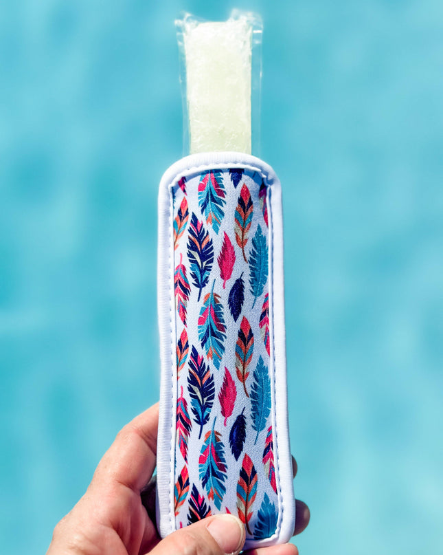 Neoprene Popsicle Holder "Feathers"