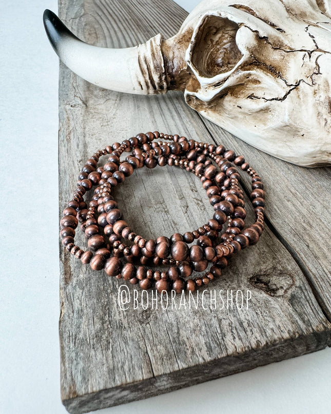 Western Navajo Style Pearl Stackable Bracelets