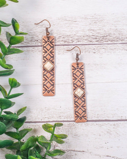 Rock All Night Copper Dangle Earring