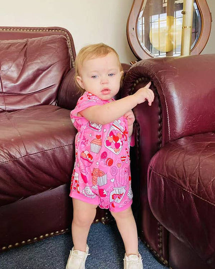 LOVE & sweet valentine's baby girls onesie XCH05011