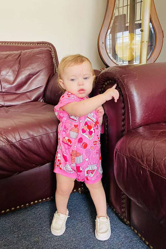 LOVE & sweet valentine's baby girls onesie XCH05011