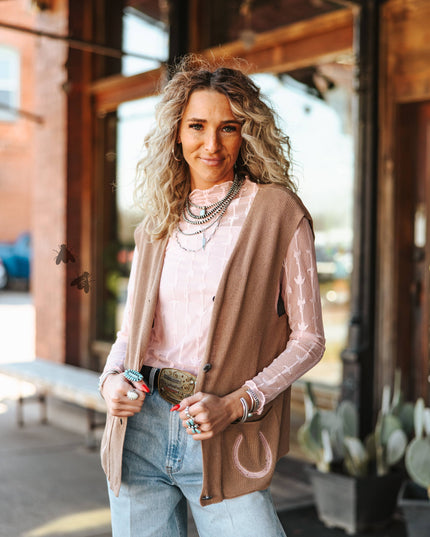 LARIAT LACE L/S *DUSTY ROSE