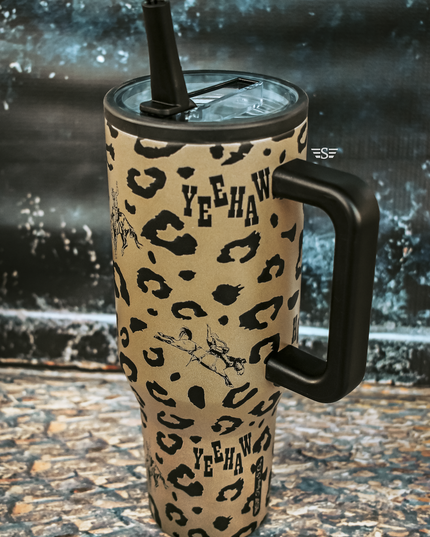 Spotted and Spurred 40oz Flip Top WashEasy™ Lid Tumbler