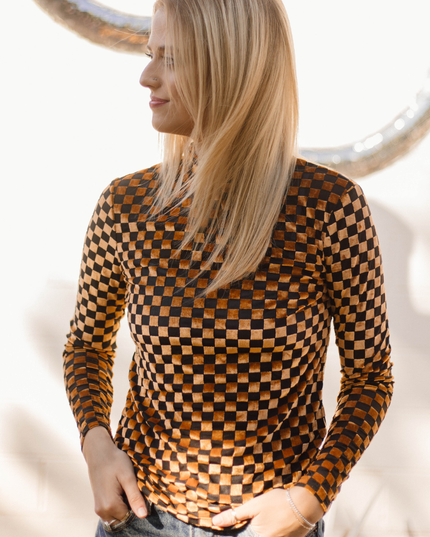 Pep Rally Velvet Mesh Gold/Black