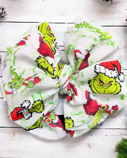 BIG TASSEL MR.GRINCHH PRINTED HEADBANDS. 3PCS/ $10.50