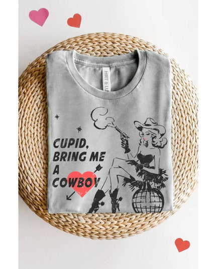 CUPID BRING ME A COWBOY MINERAL GRAPHIC TEE