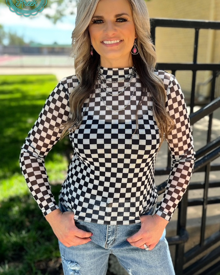 Round The Track Mesh Top