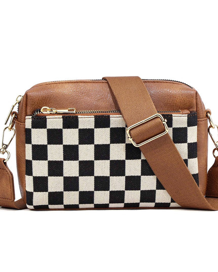 Jessie Mixed Media Camera Crossbody Bag