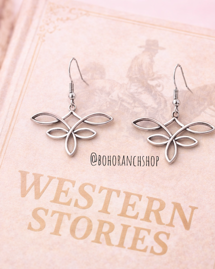 Western Boot Stitch Dangle Earrings