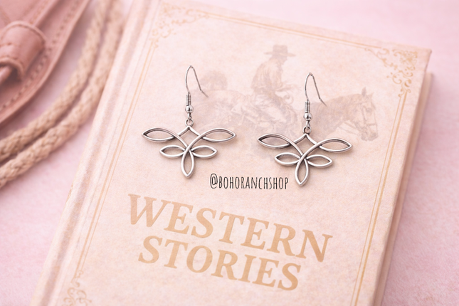 Western Boot Stitch Dangle Earrings