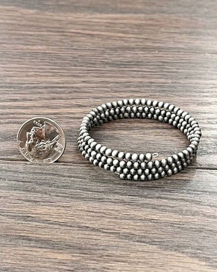 711392, 4mm Navajo Bead Wrap Bracelet