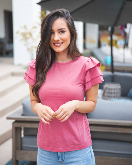 Ruffle Sleeve Rebekah Top