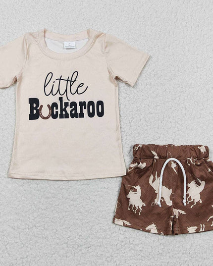 Baby Boys Rodeo Brown Shorts Sets