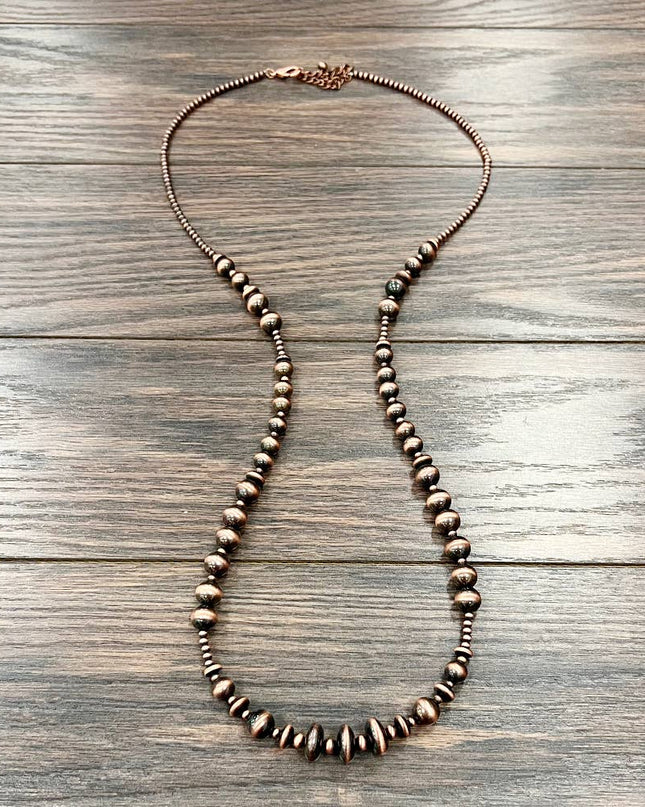 739509, 40" Copper Western Bead Necklace