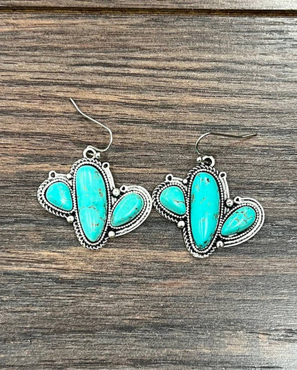 722692, Cactus Turquoise Earrings