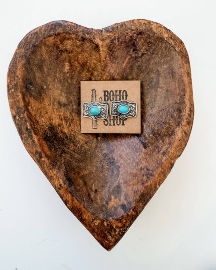 Dainty Western Style Buckle Earrings