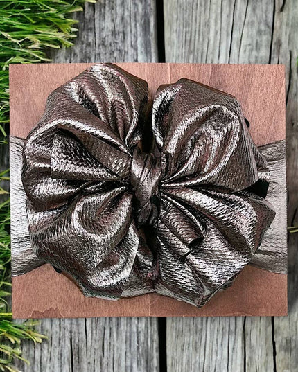 Metallic Big Tassel Printed Fashion Headband for Babies