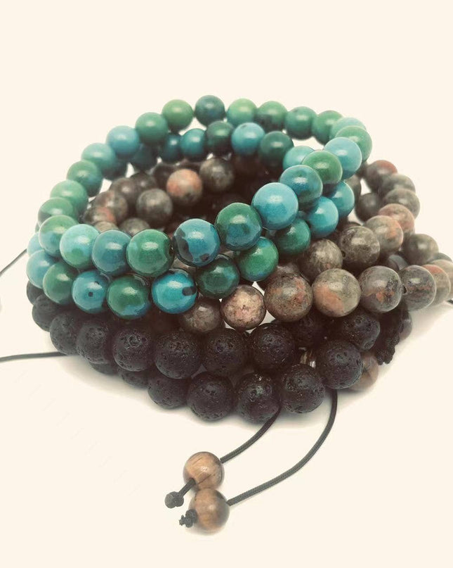 8MM Elastic Natural Stone Bracelets - CS