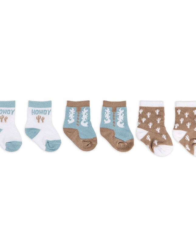 Baby Socks Trio Howdy Partner Blue