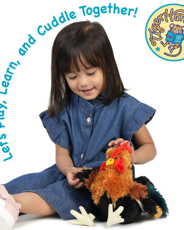 Riley The Rooster - 8 Inch Chicken Stuffed Animal Plush