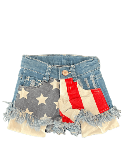 JEAN SHORTS- STARS AND STRIPES