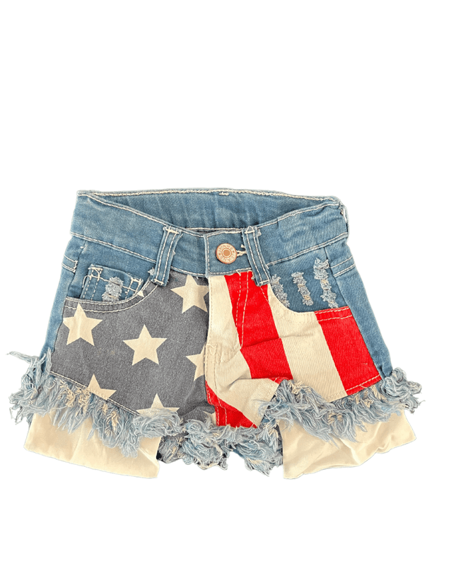 JEAN SHORTS- STARS AND STRIPES