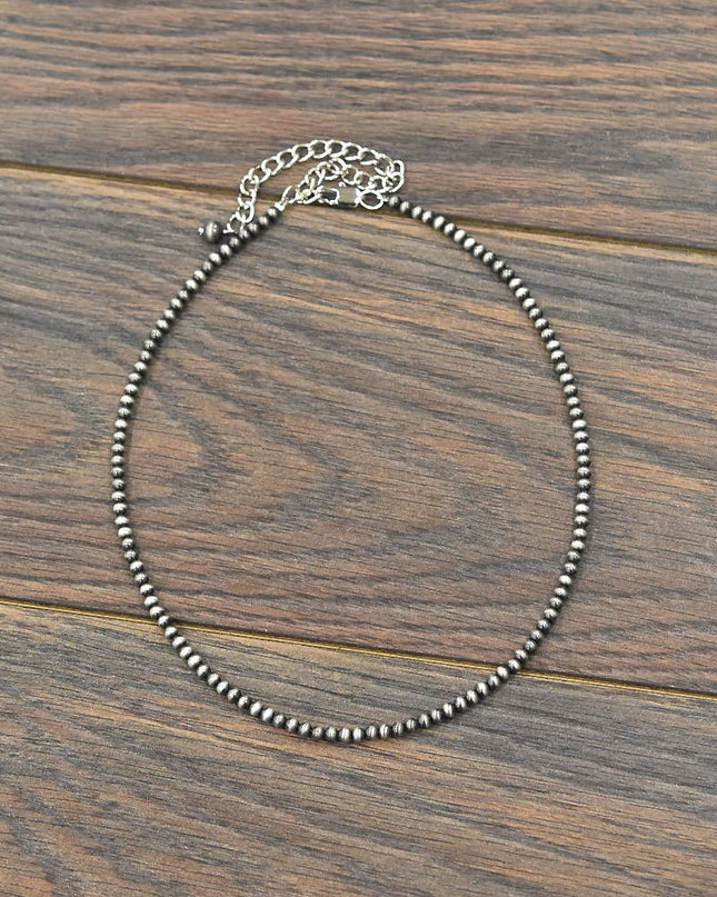 733498, 16" 4mm Western Bead Necklace