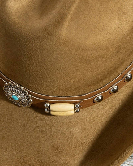 Western Concho Belt Strap Cowboy Hat