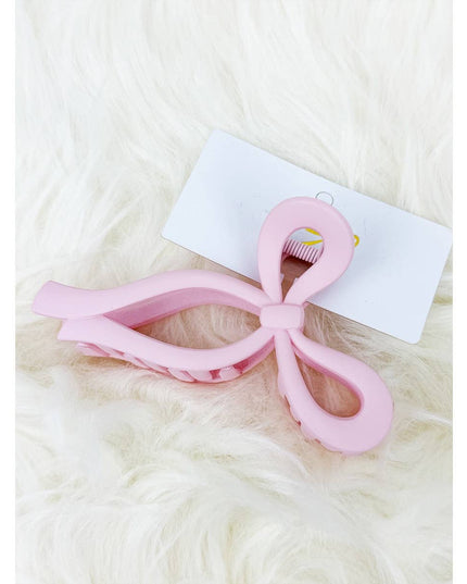 Assorted Pink and Taupe Shades of Bow Clip