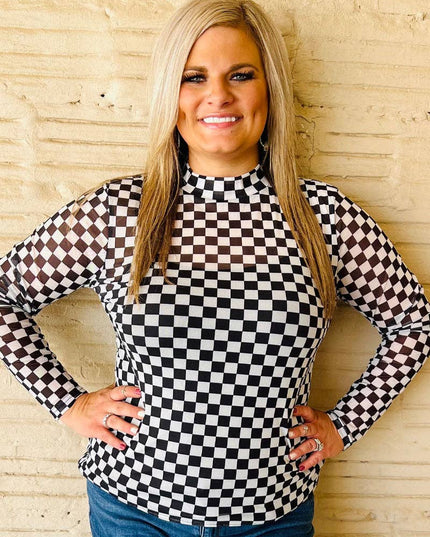 Round The Track Mesh Top