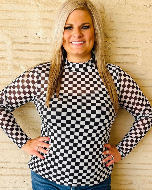 Round The Track Mesh Top