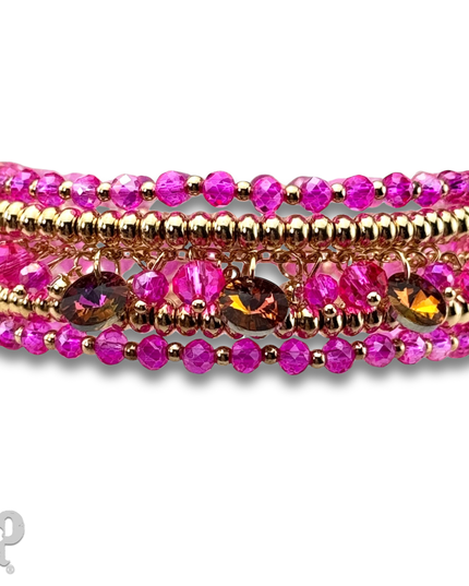 Rhinestone drops bracelet