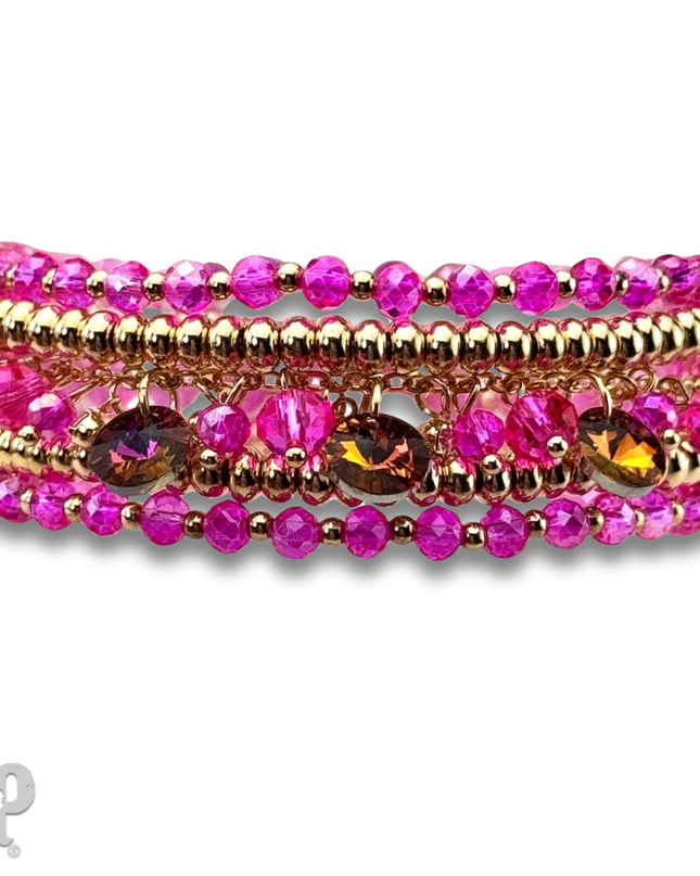 Rhinestone drops bracelet