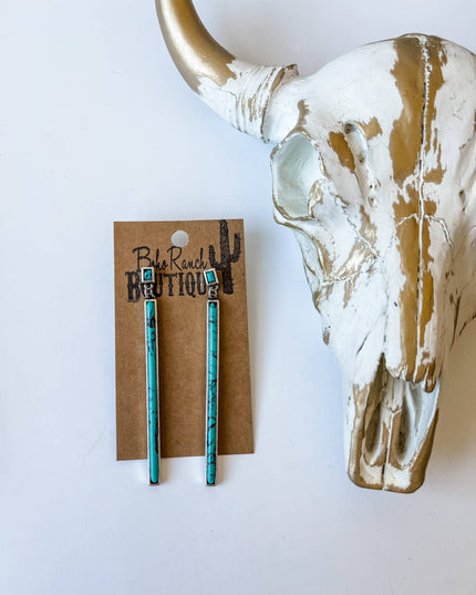 Western Bar Stone Earrings -  Earring Statement Earrings