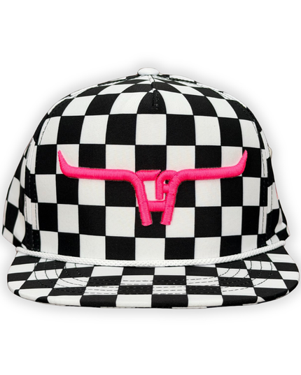 "CA Longhorn" Pink Puff - YOUTH Finish Line, Snapback Cap