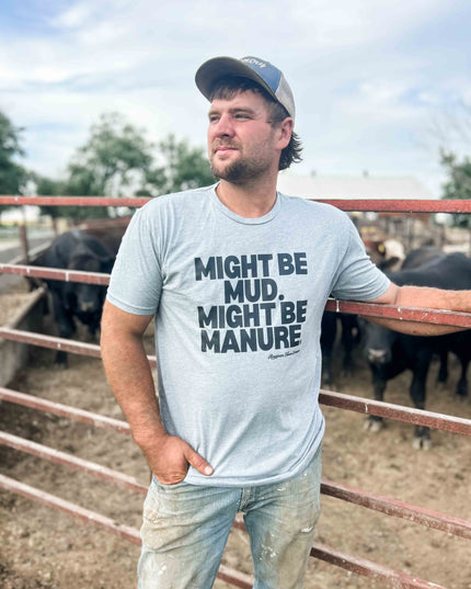 Western Graphic 'Mud or Manure Grey' Essentials Tee